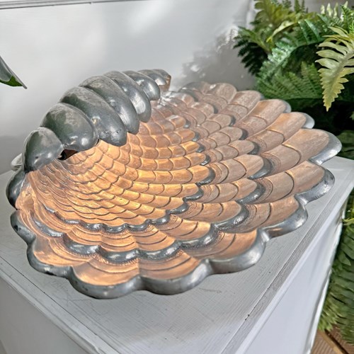 Vincent Garnier Pewter Clam Shell Table Lamp