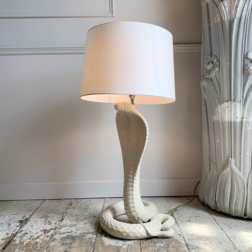 Tommaso Barbi White Cobra Lamp 1970'S