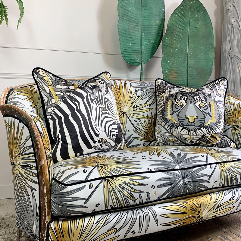 Antique French Settee In Tropics 'Fan Palm' Fabric-lct-home-lct-tropics-settee-3-main-637590091651894812.JPG
