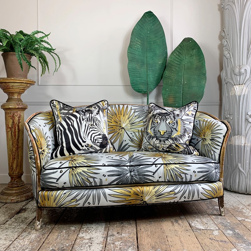 Antique French Settee In Tropics 'Fan Palm' Fabric-lct-home-lct-tropics-settee-4-main-637590091690630268.JPG