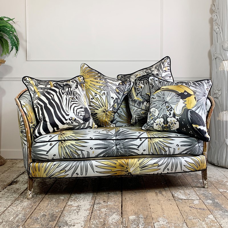 Antique French Settee in Tropics 'Fan Palm' Fabric-lct-home-lct-tropics-settee-5-main-637590091725161363.JPG