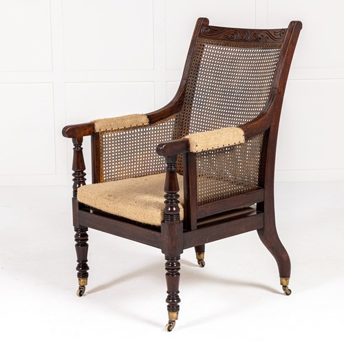 Regency Mahogany Bergère Library Armchair