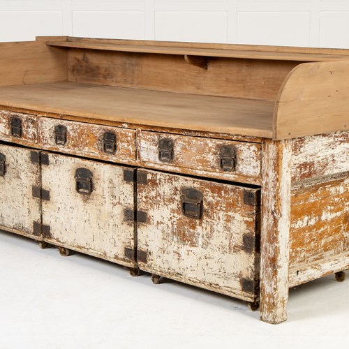 Large 19Th Century French Pine Bakers Table