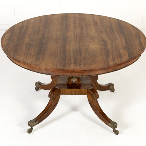 19Th Century English Regency Rosewood Centre Table