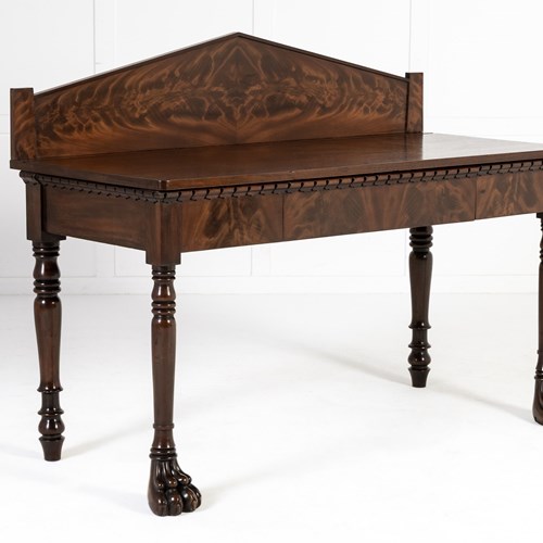 19Th Century English Regency Mahogany Serving Table