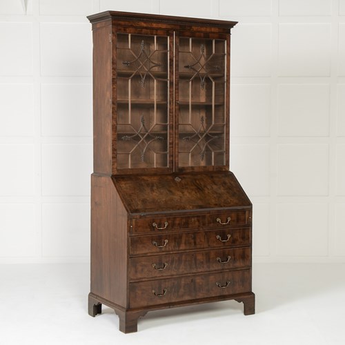 18Th Century English Mahogany Secretaire Bureau