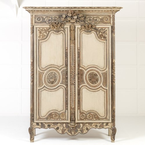 18Th Century French Painted Armoire