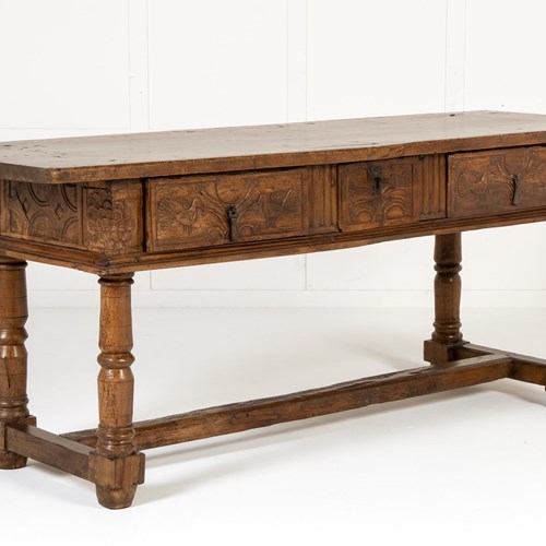 Large 17Th Century Spanish Walnut Table