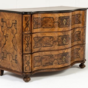 18Th Century German Inlaid Walnut C...