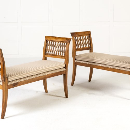 Pair Of 19Th Century French Walnut Window Seats
