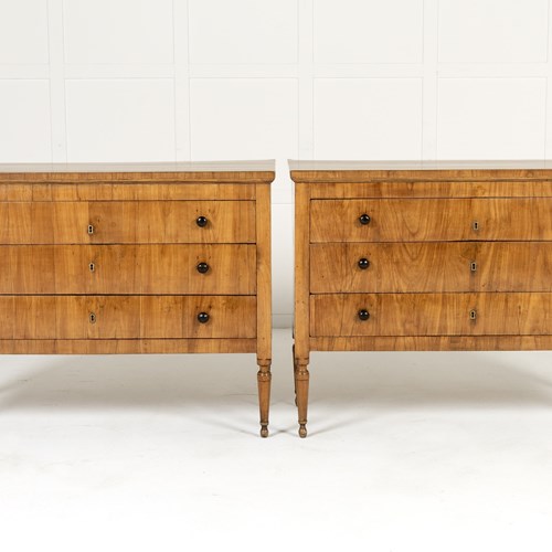 Pair Of Early 19Th Century Italian Cherrywood Commodes