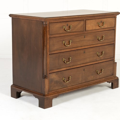 18Th Century English George III Mahogany Chest Of Drawers