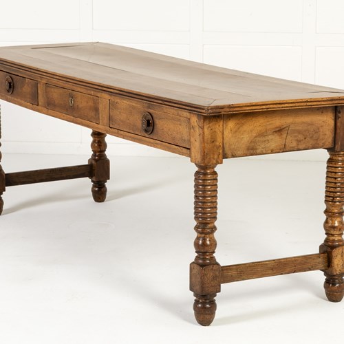 19Th Century French Walnut Drapers Table