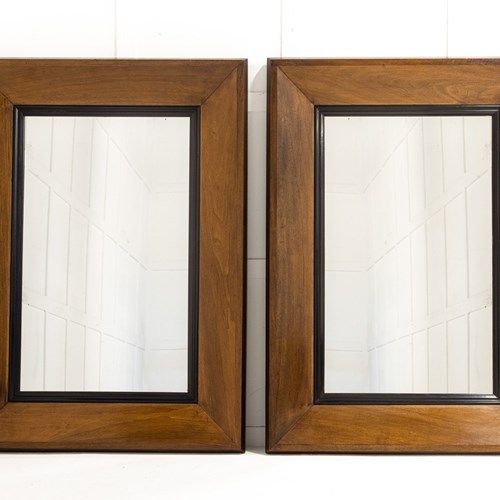 Pair Of 19Th Century French Oak Mirrors