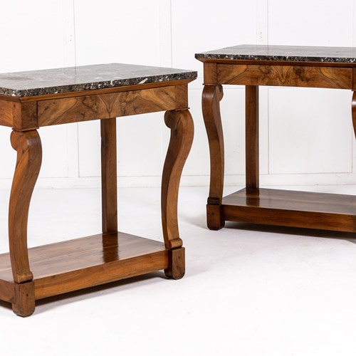 Pair Of 19Th Century French Walnut Console Tables