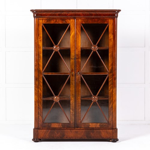 Small 19Th Century French Mahogany Bookcase