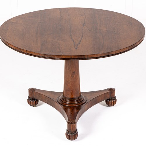 19Th Century Late Regency Rosewood Tilt Top Table (Attributed To Gillows)
