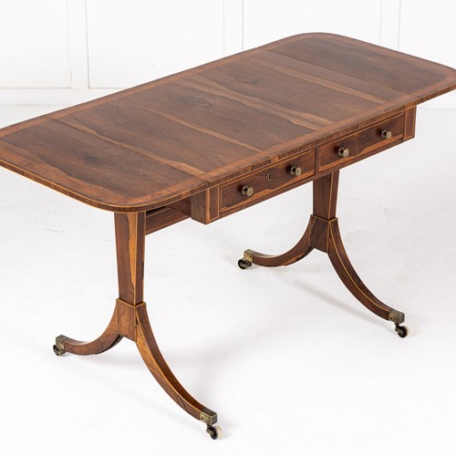 19Th Century English Regency Rosewood Sofa Table