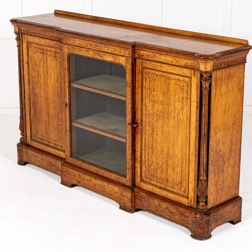 19Th Century English Oak Side Cabinet