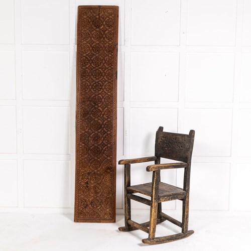 Large 19Th Century Syrian Carved Hardwood Panel