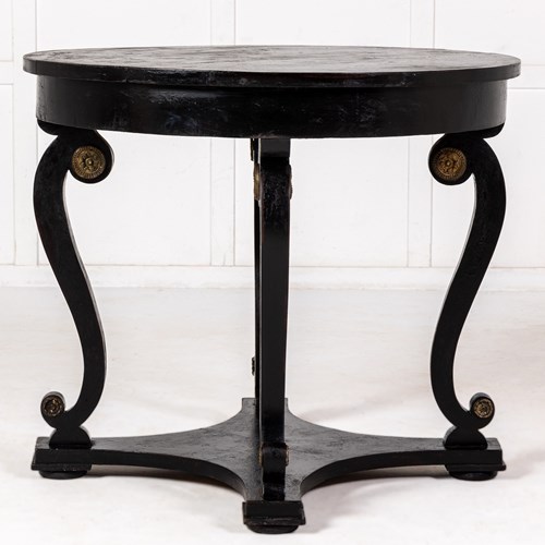 Early 19Th Century Italian Ebonised Centre Table