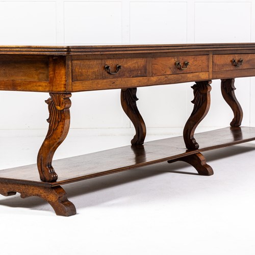 19Th Century French Walnut Drapers Table