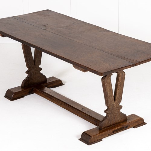 Early 20Th Century English Oak Refectory Table