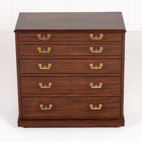 Early 19Th Century Mahogany Campaign Chest