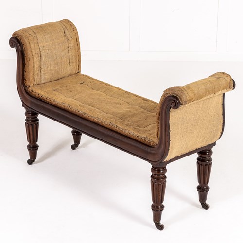 19Th Century English Regency Mahogany Window Seat (Attributed To Gillows)