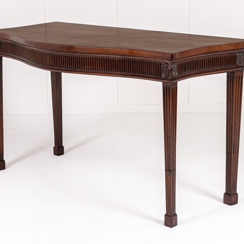 Late 18Th Century Mahogany Serpentine Serving Table