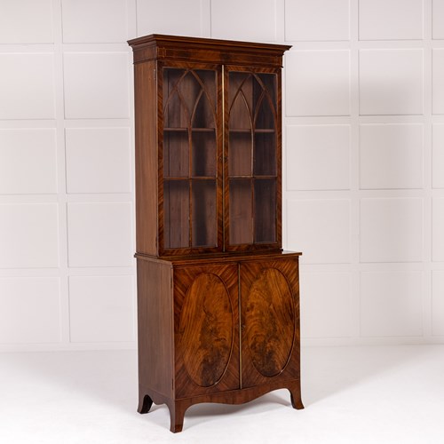 Early 19Th Century George III English Mahogany Bookcase