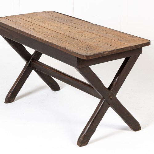 19Th Century English Pine Tavern Trestle Table