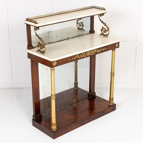 19Th Century Regency Chiffonier With Marble Top