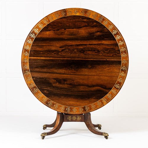 19Th Century English Regency Rosewood Centre Table