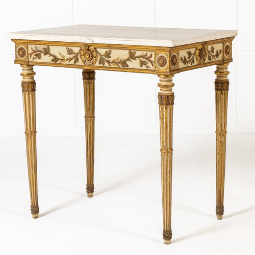 19Th Century Italian Gilt Console Table