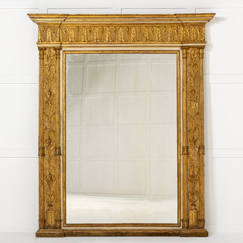 Large 19Th Century Italian Giltwood Mirror