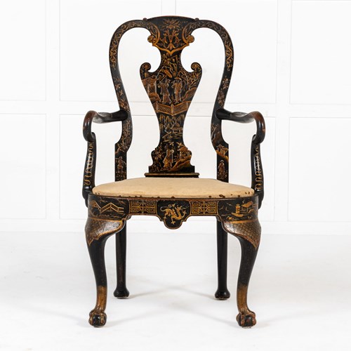 Japanned Open Armchair C.1910