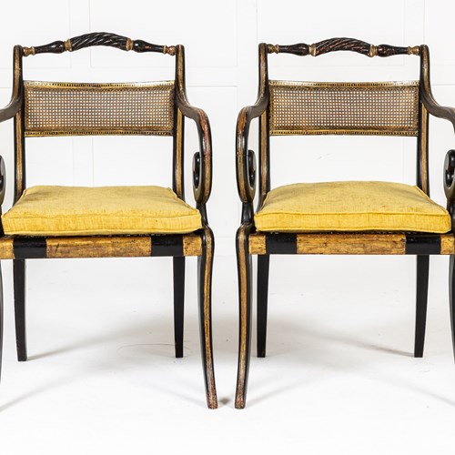 Pair Of 19Th Century English Regency Armchairs