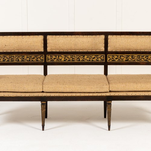 19Th Century Italian Painted And Gilt Settee