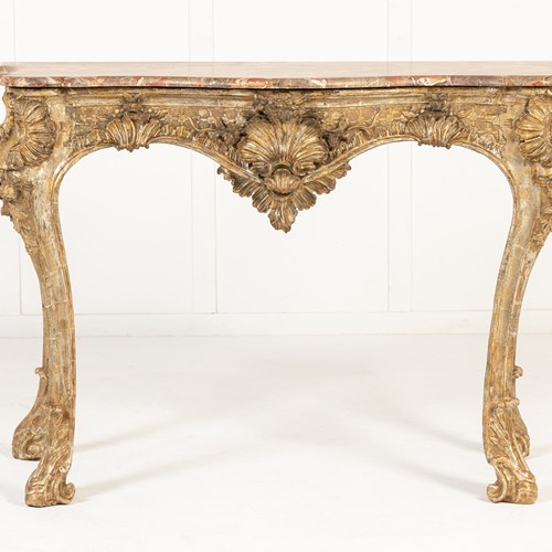 18Th Century Italian Silver Gilt Console Table