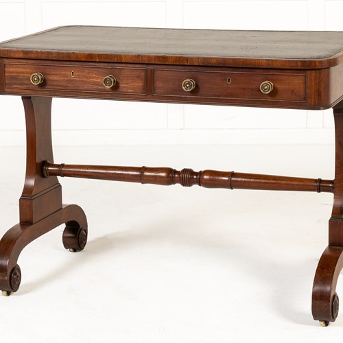 English Regency Mahogany Library Table