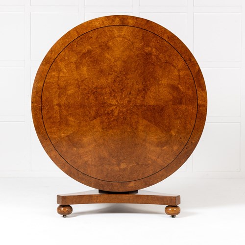 19Th Century English Burr Elm Centre Table