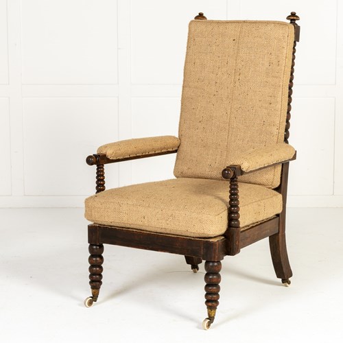 Large 19Th Century English Bobbin Chair
