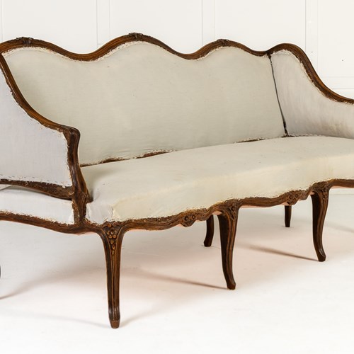 19Th Century French Walnut Sofa