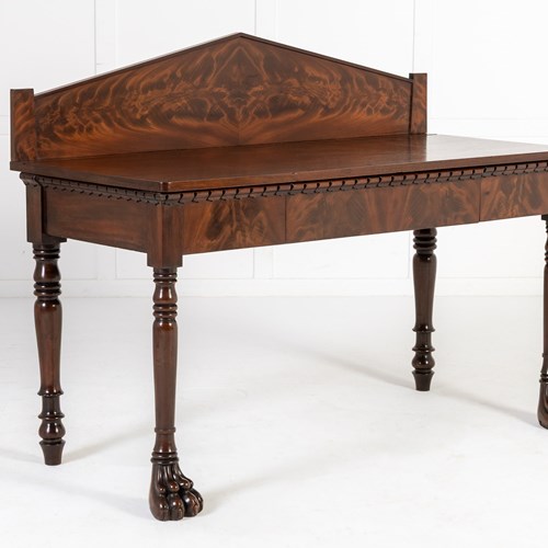 19Th Century English Regency Mahogany Serving Table