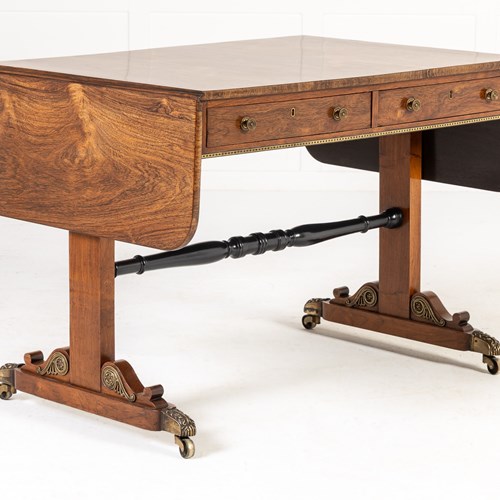 19Th Century English Regency Rosewood Sofa Table