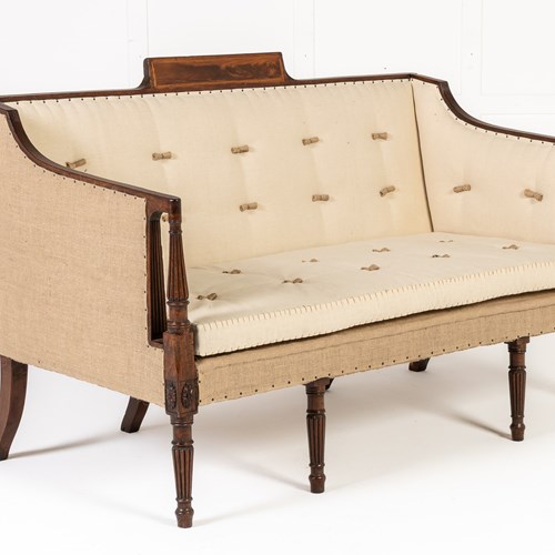 19Th Century English Regency Mahogany Sofa