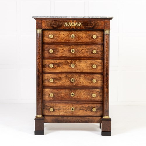 Early 19Th Century French Mahogany Semainier