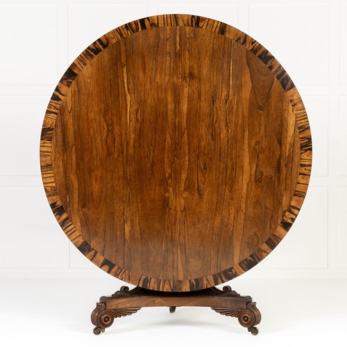 19Th Century English Regency Rosewood Centre Table
