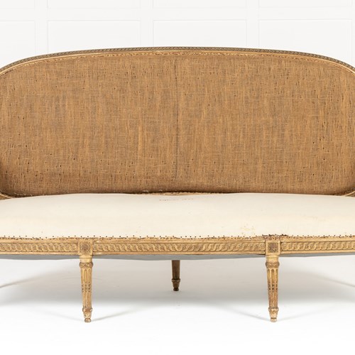 Large 19Th Century French Giltwood Sofa